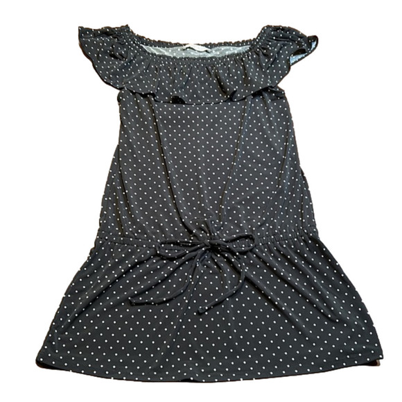 WHITE HOUSE BLACK MARKET WHBM  Black w/ White Polka Dots Top - Picture 7 of 10